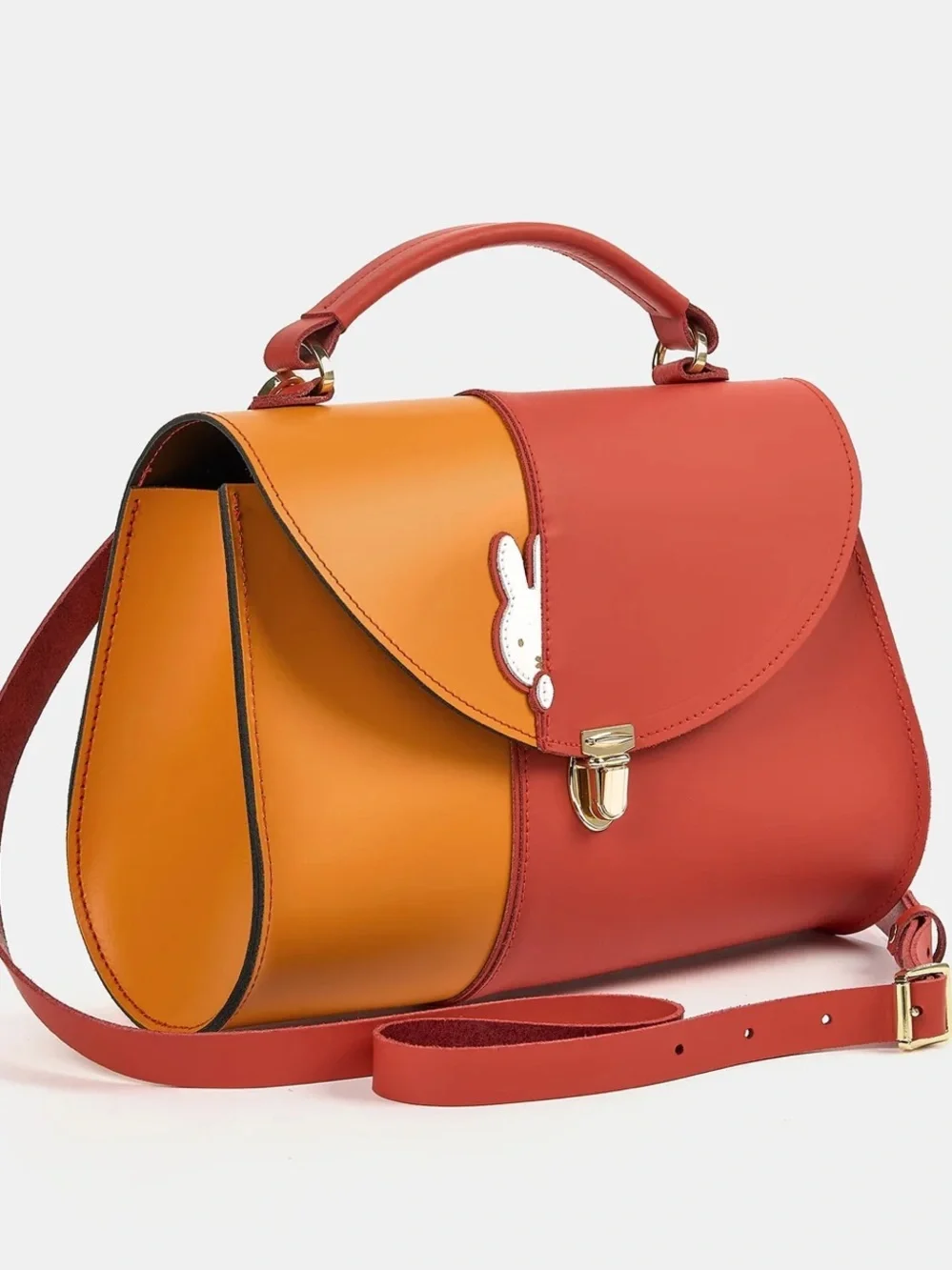 The Cambridge Satchel The Hiding Miffy Poppy in Carrot Orange NWOT